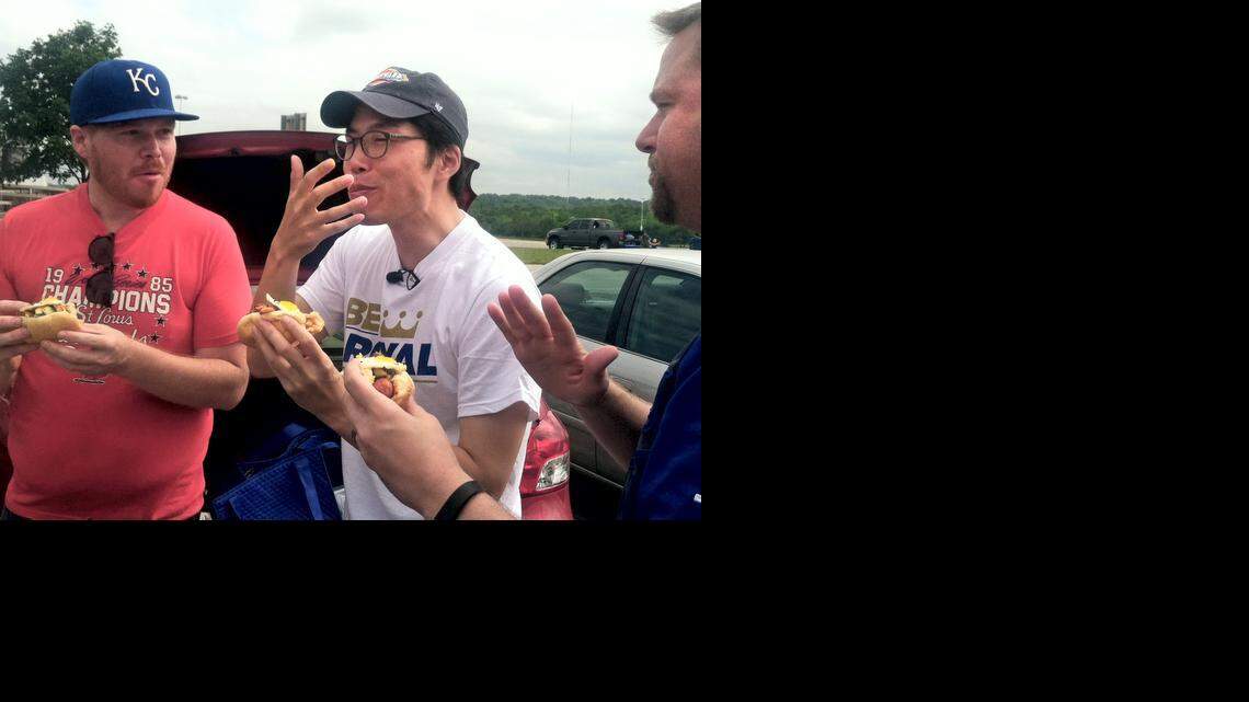 
SungWoo Lee got the chance to see what tailgating is like in Kansas City as he had a hot dog prior to Saturday’s game.
