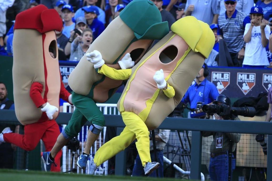 Mike McCartney used to announce greyhound races at The Woodlands. Now, as part of his job as the Royals’ PA announcer, he calls the hot dog races at Kauffman Stadium (including one earlier in April that involved a collision).
