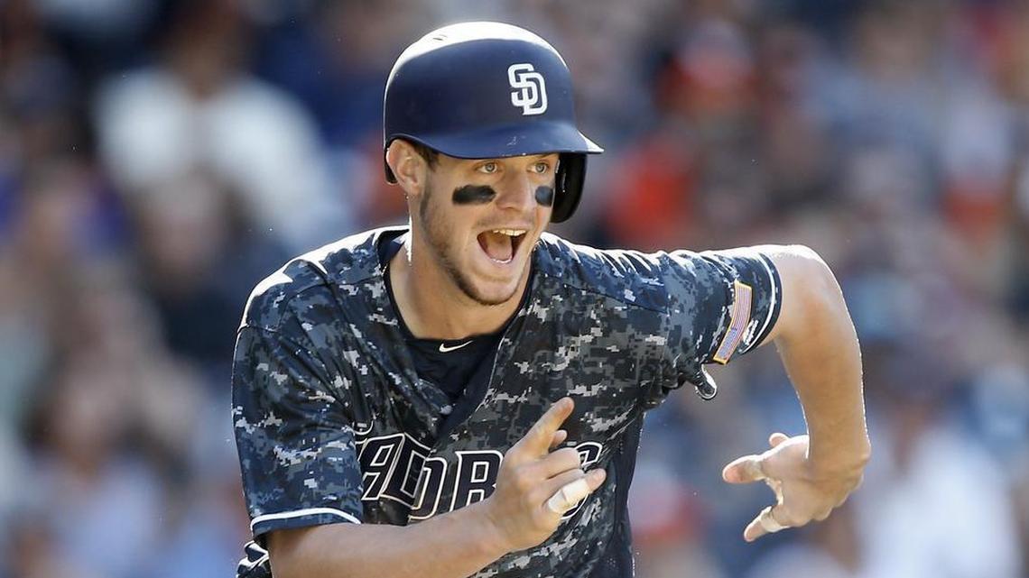 Former Royals first baseman Eric Hosmer will be joining ex-Royals farmhand Wil Myers (above) in San Diego.