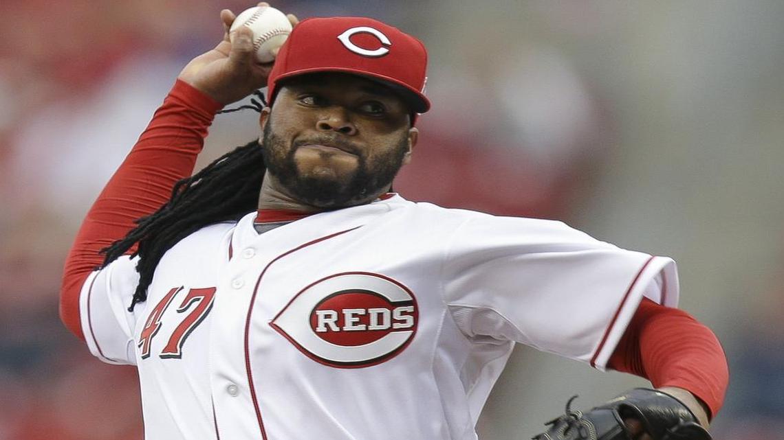 
Cincinnati Reds starting pitcher Johnny Cueto will be a free agent after his season.
