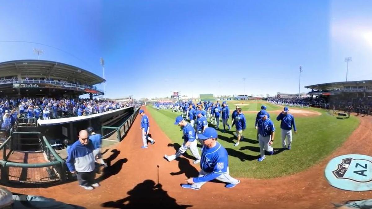Photographer John Sleezer used a 360-degree camera at spring training this year.