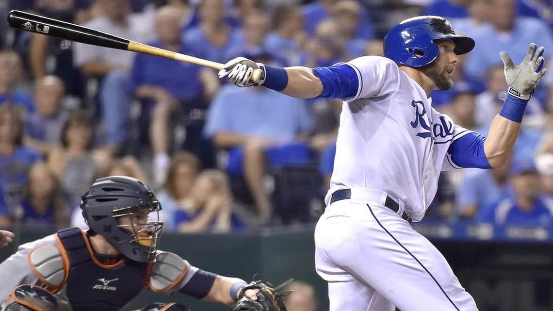 
Alex Gordon of the Royals slammed a double in the seventh inning Thursday in his first game back from the disabled list.
