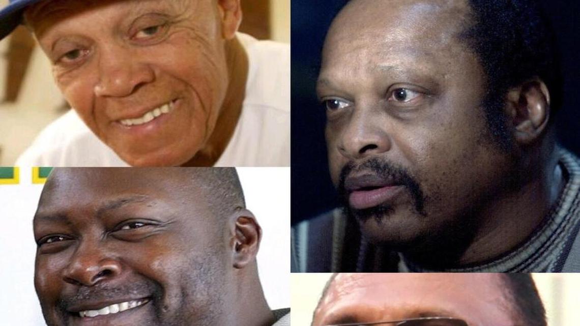 Clockwise, from top left, are Maury Wills, Al Oliver, Tony Perez, Lee Smith and Dave Stewart.