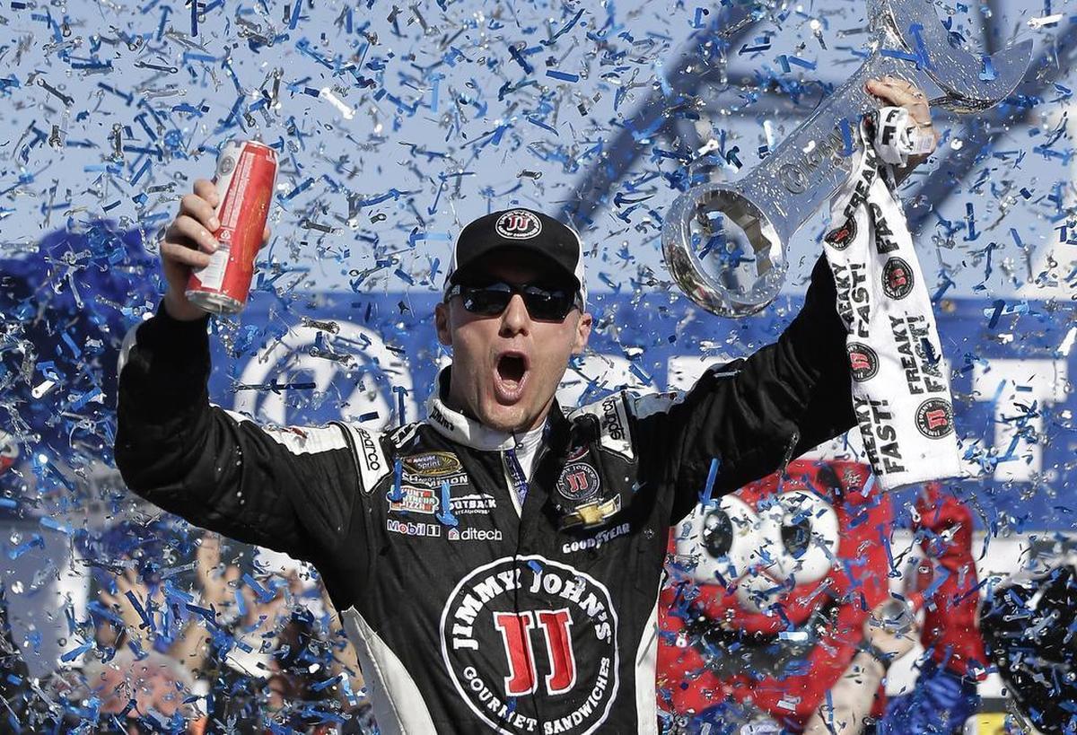 Kevin Harvick — who clinched his first Sprint Cup title last year — keeps chalking up wins. In March, he celebrated a victory in Las Vegas.