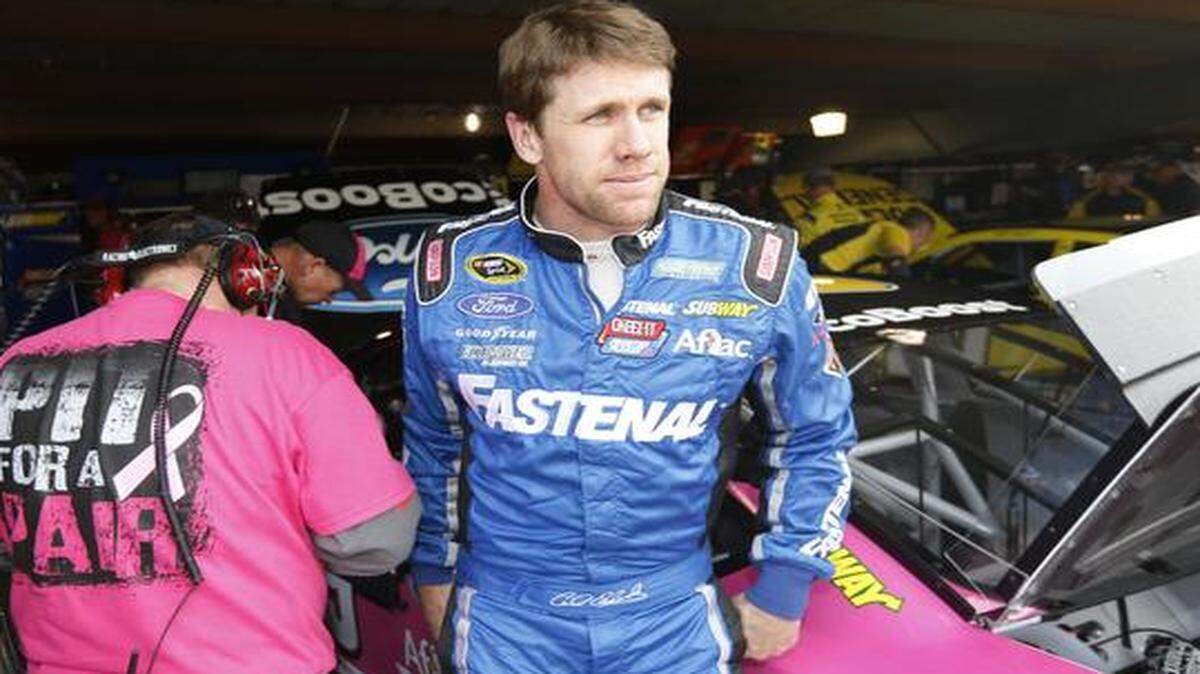 
Carl Edwards is looking for his fourth victory on the asphalt oval at Texas Motor Speedway Saturday night.
