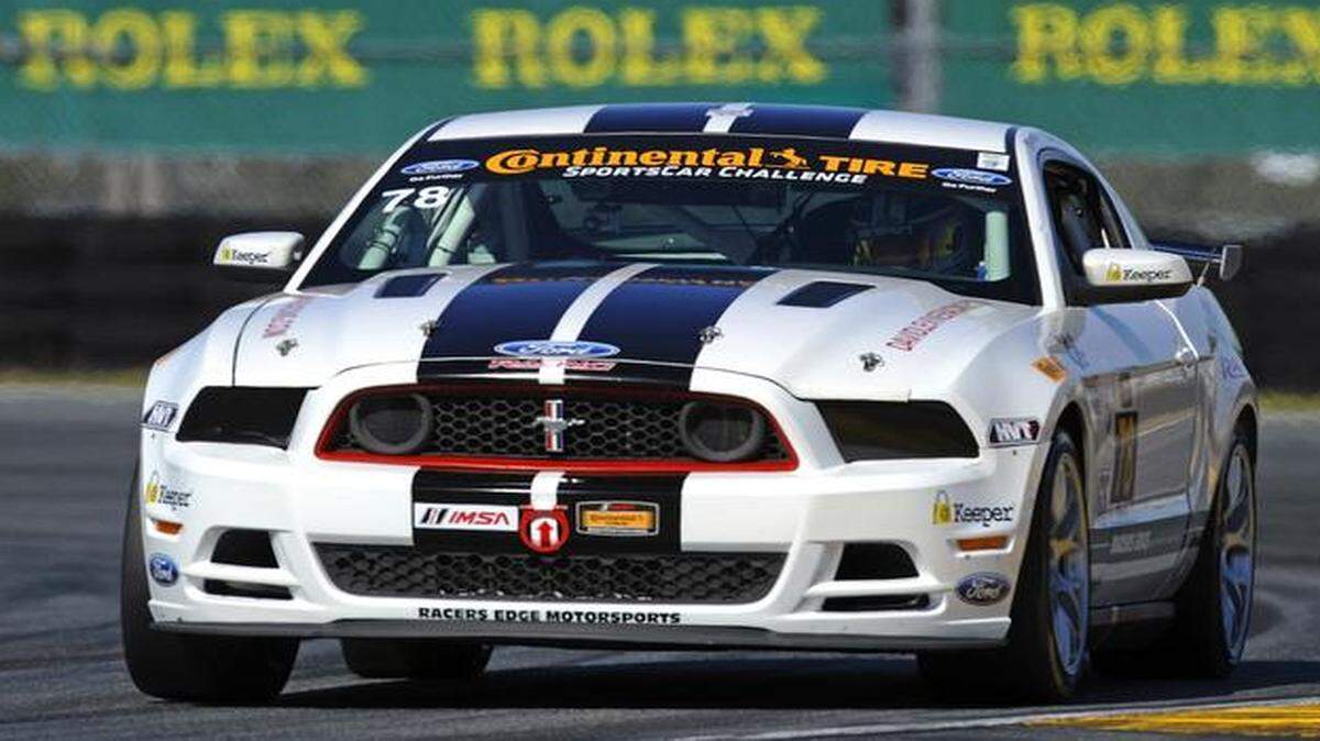 
David Levin drives the No. 78 Racers Edge Motorsports Ford Mustang Boss 302R (pictured here at Daytona).
