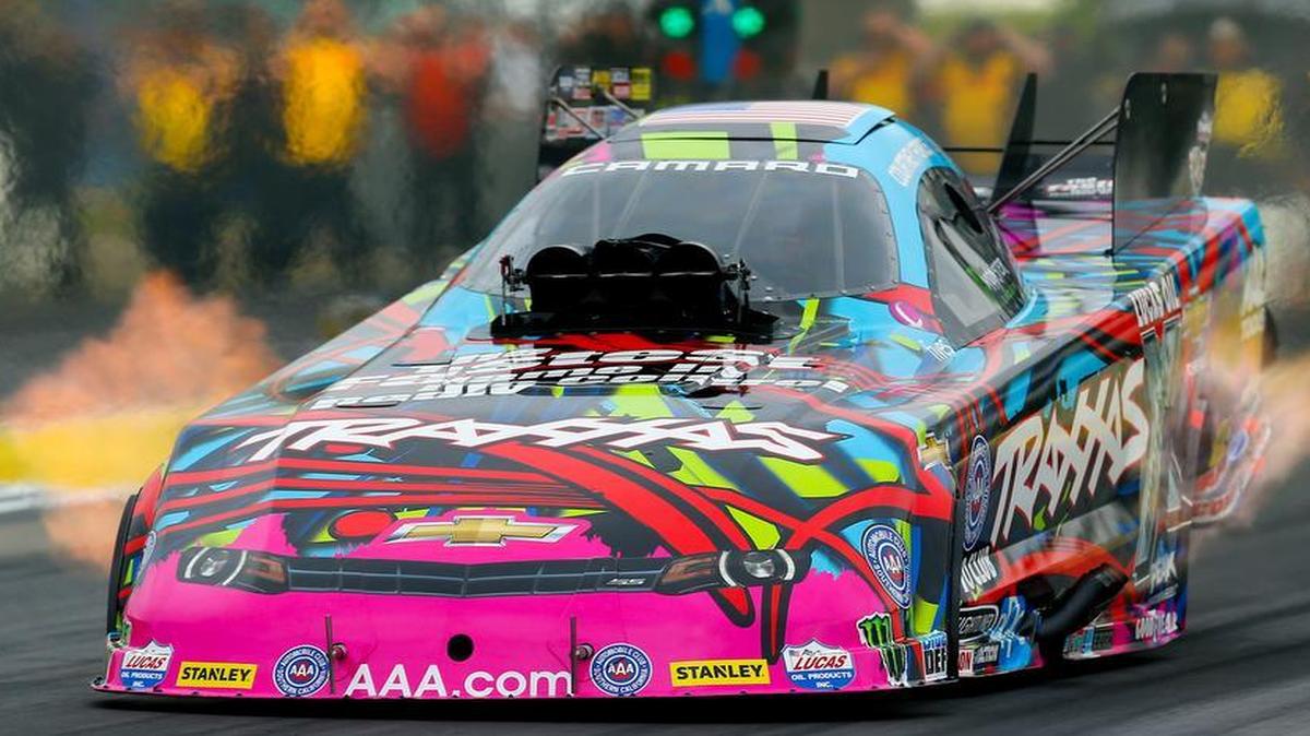 
Courtney Force only qualified 11th in the NHRA Kansas Nationals, but she set a national record in Funny Cars with a top speed of 325.06 mph at Heartland Park Topeka.
