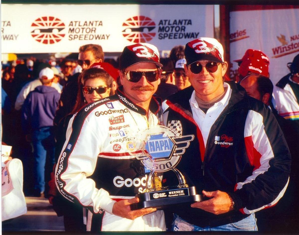 “The one thing that gave me any peace at all was that I got the opportunity before that happened to tell him that I loved him,” Royals manager Ned Yost (right) says of the last hunting trip he took with his friend Dale Earnhardt, the legendary NASCAR driver who died in a final-lap crash at the 2001 Daytona 500.