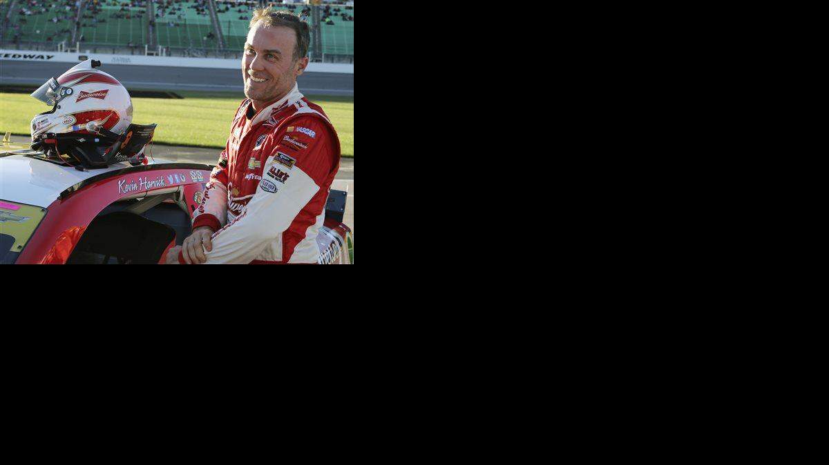 
Kevin Harvick smiled Friday after qualifying for Sunday’s NASCAR Sprint Cup Series auto race at Kansas Speedway in Kansas City, Kan.
