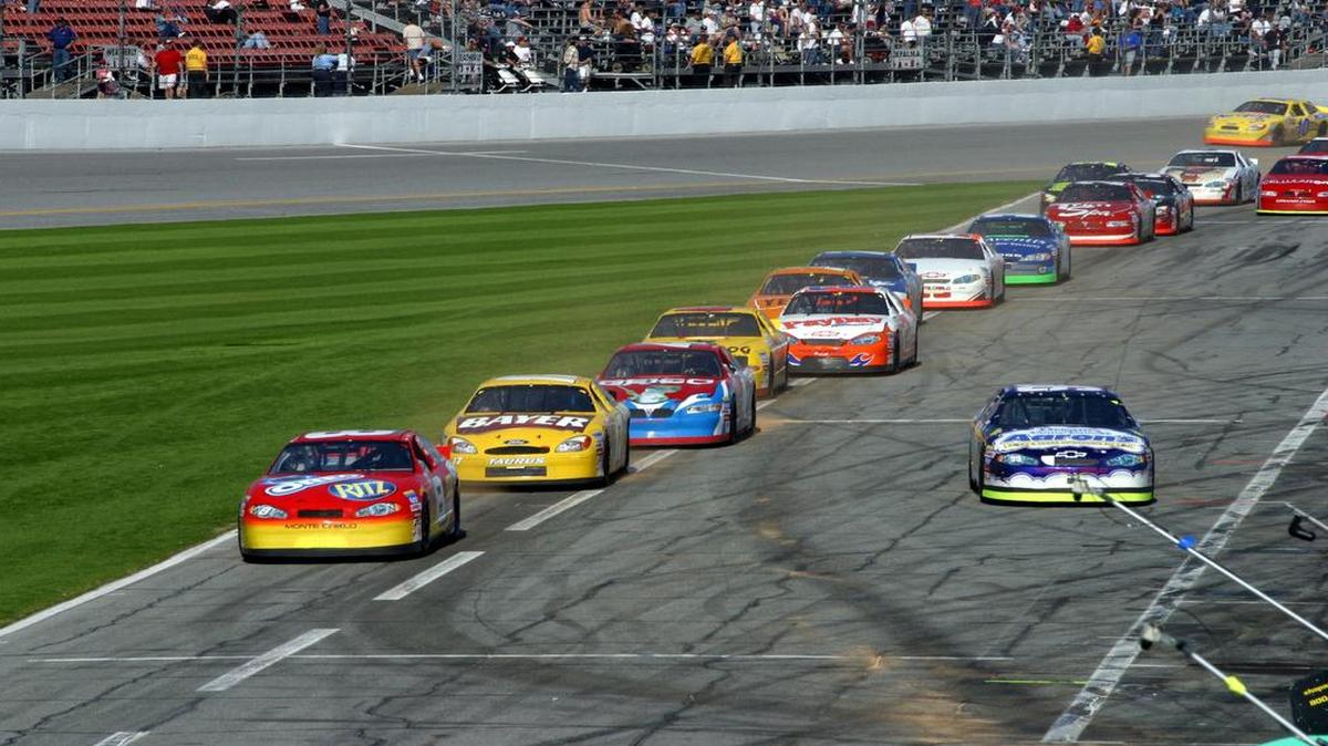 Pit road at Kansas Speedway will be the site of drag racing on Saturday.