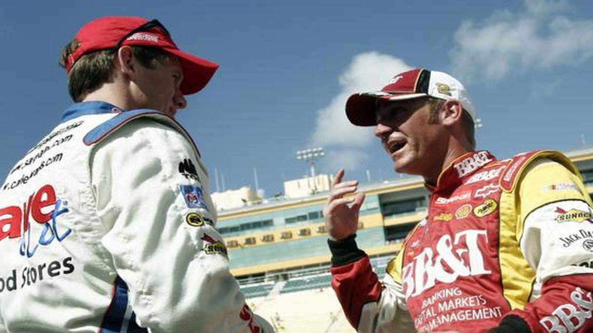 
NASCAR drivers Carl Edwards (left) and Clint Bowyer are both Chiefs and Royals fans.


