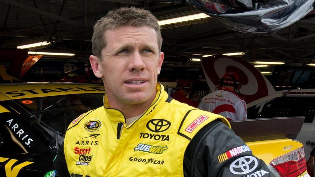 
Practice was underway Friday for Saturday evening’s SpongeBob SquarePants 400 at Kansas Speedway. Carl Edwards took a break between runs on the track.
