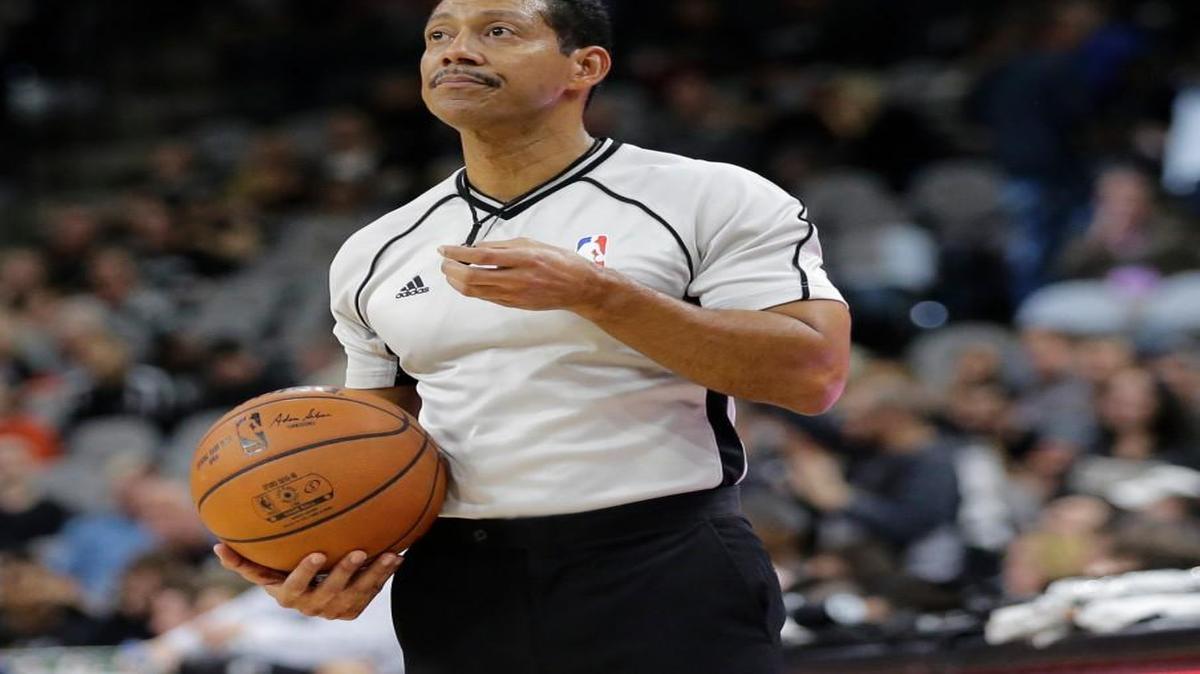 NBA referee Bill Kennedy during a San Antonio Spurs and Utah Jazz game Monday.