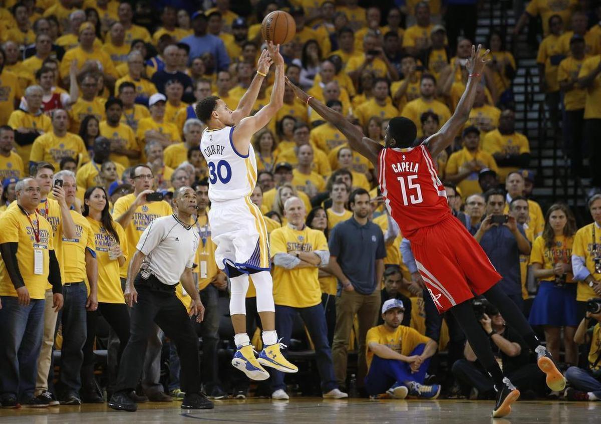 Stephen Curry’s three-point shooting is a big reason why Golden State is in the NBA’s Western Conference finals.