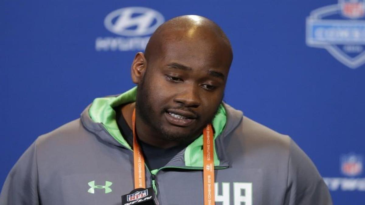 Mississippi tackle Laremy Tunsil was the 13th overall pick in the NFL Draft, taken by the Miami Dolphins.