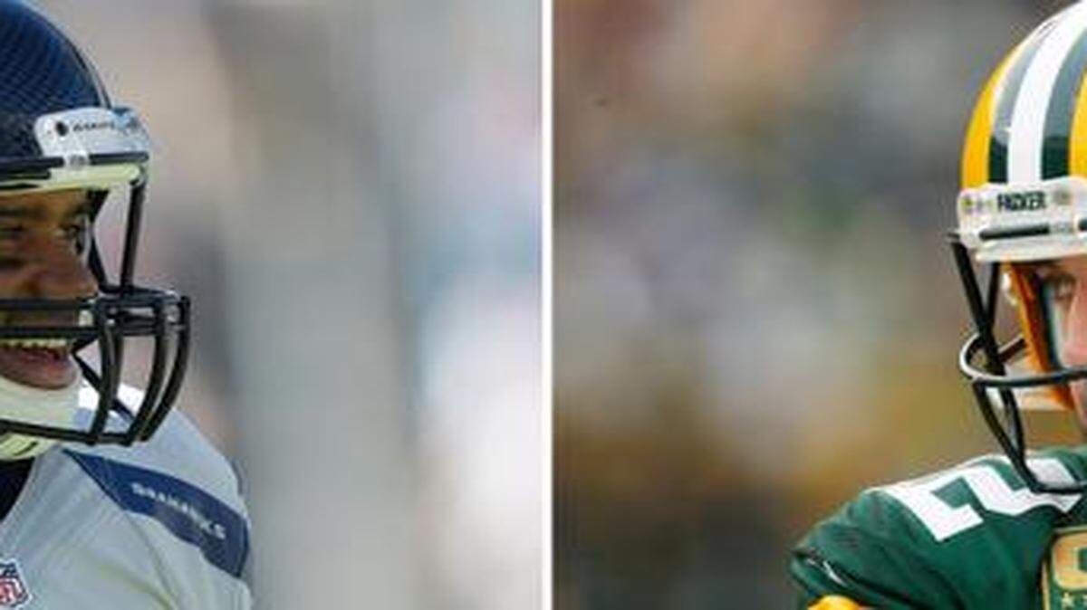 
Seattle Seahawks quarterback Russell Wilson will face off against Green Bay Packers quarterback Aaron Rodgers.
