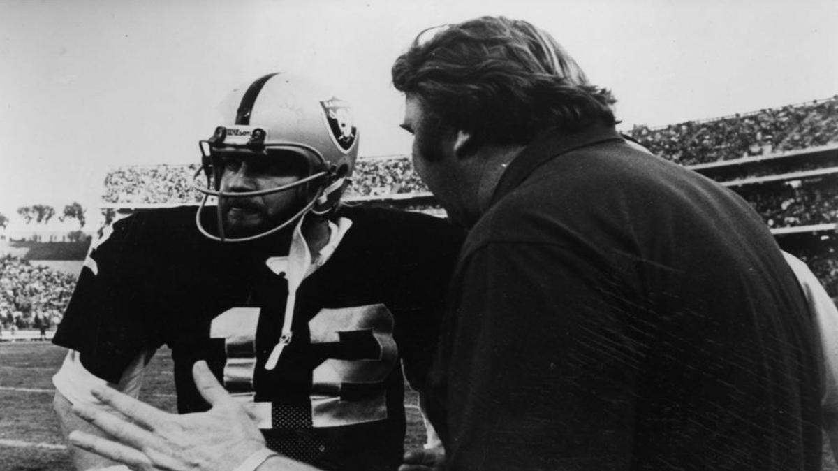 
Raiders quarterback Ken Stabler played for coach John Madden in the 1970s.


