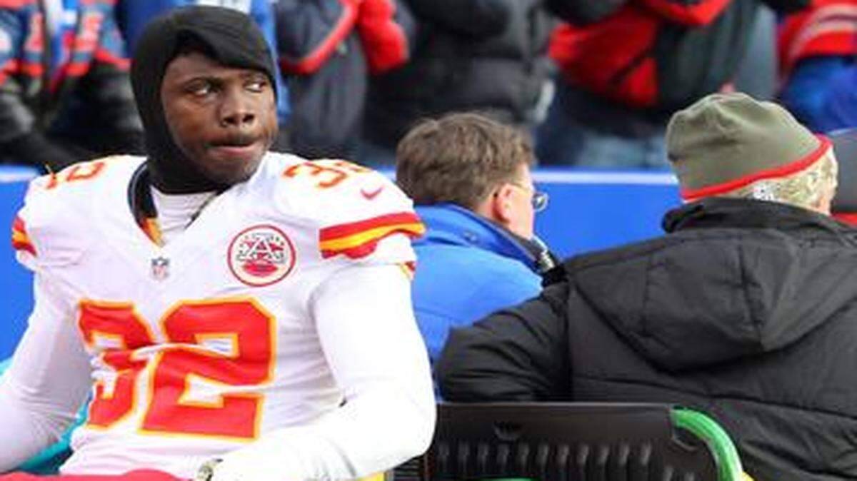 
Chiefs running back Cyrus Gray was carted off the field in the second half against the Buffalo Bills on Sunday in Orchard Park, N.Y. Coach Andy Reid said Gray tore his ACL and is out for the rest of the season.
