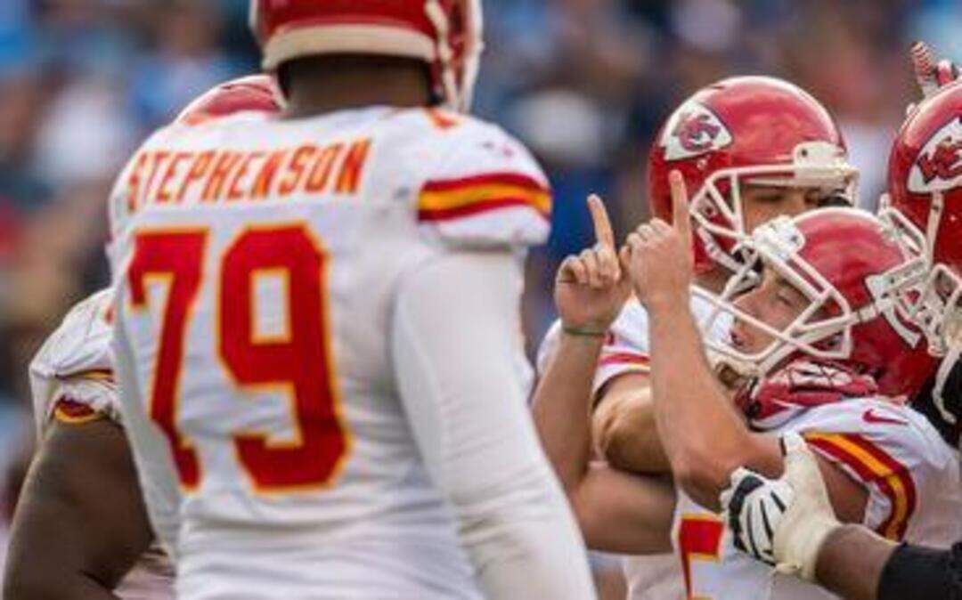 
People were once calling for his job, but now Cairo Santos (5) is 8 for 10 on field goal attempts this season, while the man he replaced — veteran Ryan Succop — is now 9-for-11 for the Tennessee Titans. Sunday’s game-winning kick should boost the confidence of Santos’ teammates and coaches in his ability.
