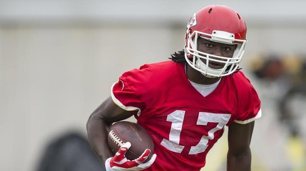 
Chiefs receiver Chris Conley, pictured here in a recent file photo, made his return to the field on Monday at training camp.
