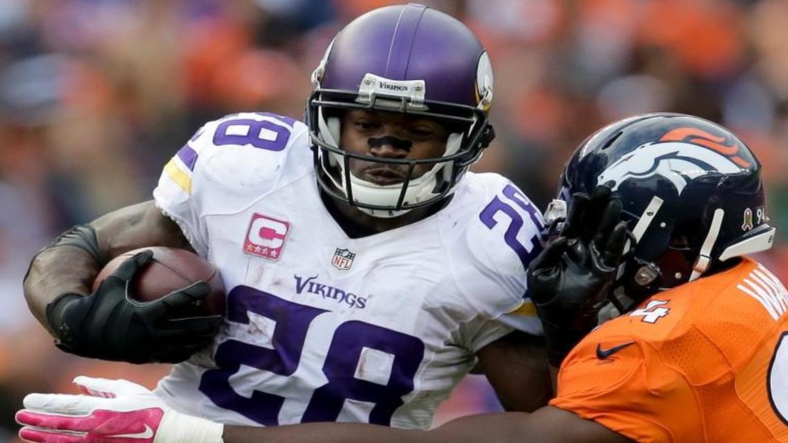 
Minnesota Vikings star Adrian Peterson knows how grueling the game of football is, both mentally and physically, and he definitely doesn’t like to see other running backs get hurt.

