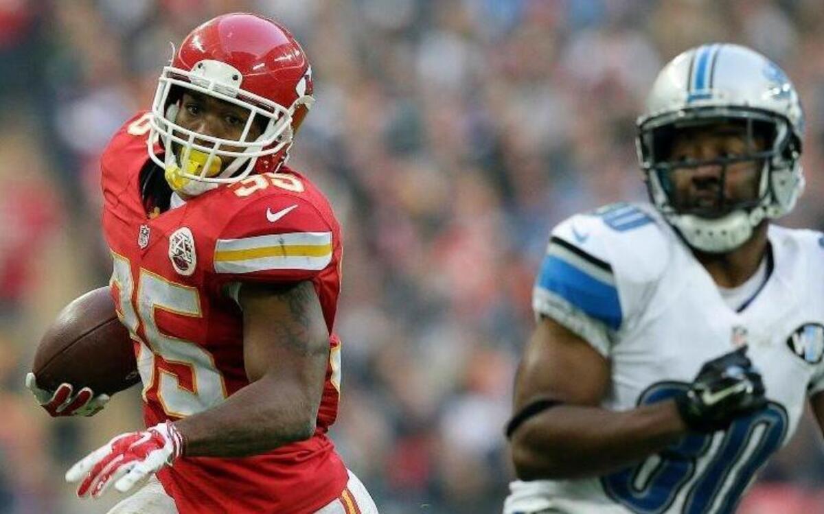 Chiefs running back Charcandrick West (left) has stepped up after the injury to Jamaal Charles.