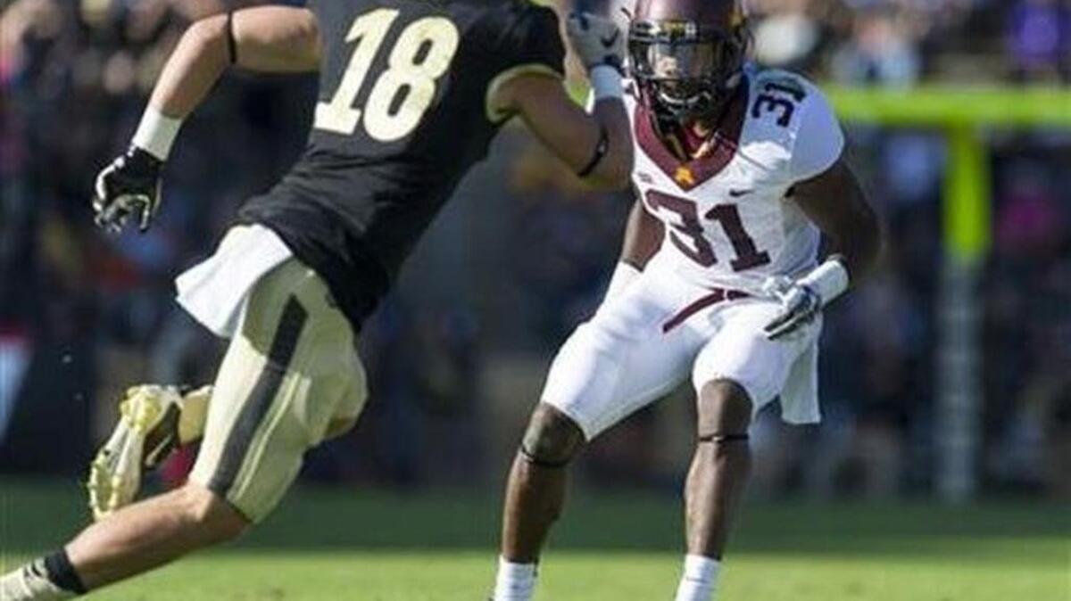 Defensive back Eric Murray at Minnesota