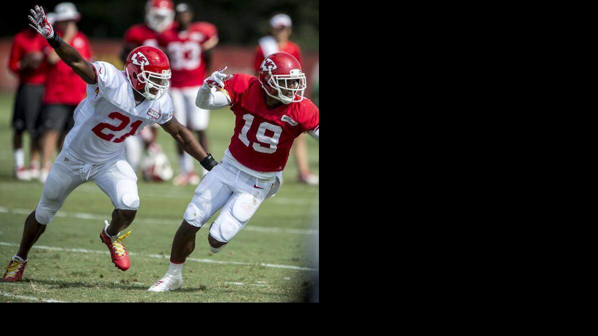
Chiefs cornerback Sean Smith (left) has been working hard in camp, even though he’s not getting many reps with the first unit.


