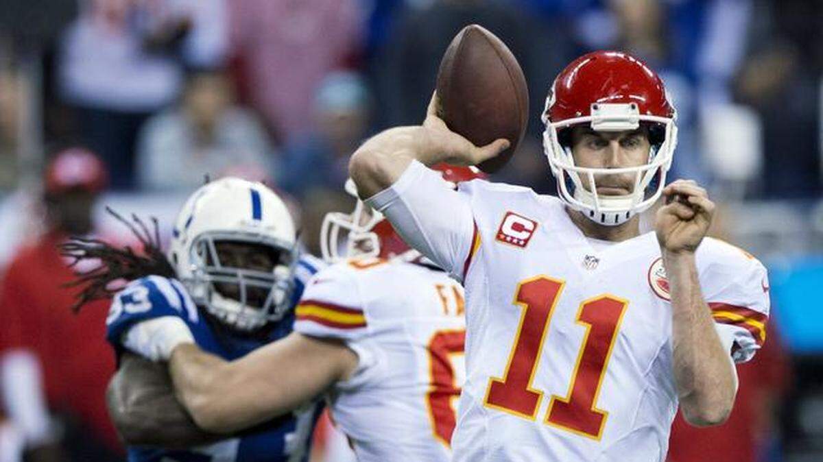 Alex Smith was the quarterback for the Chiefs when they lost to the Colts in the playoffs on Jan. 4, 2014.