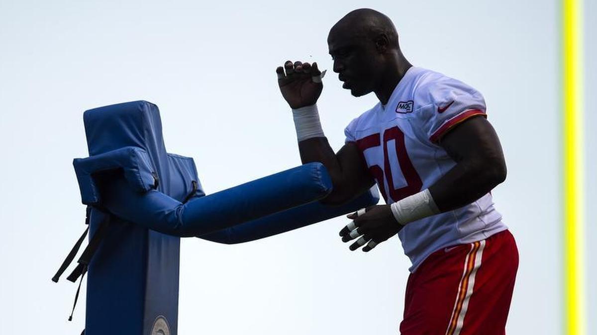 
Chiefs linebacker Justin Houston was determined to come to camp in shape. 
