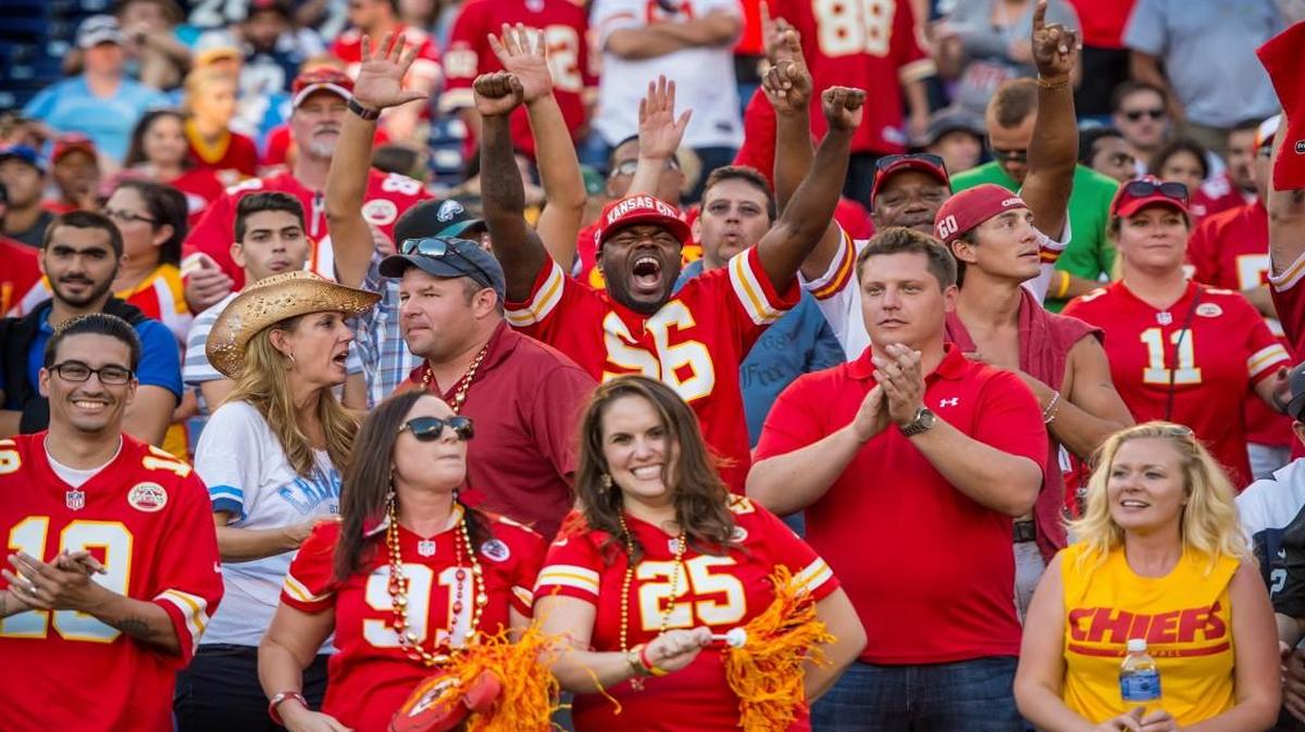 Kansas City Chiefs fans celebrated the 33-3 win against the San Diego Chargers on Sunday at Qualcomm Stadium in San Diego, Calif.