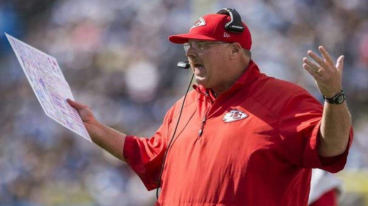 
Chiefs coach Andy Reid (above) doesn’t have a problem with fans who dress up like him.
