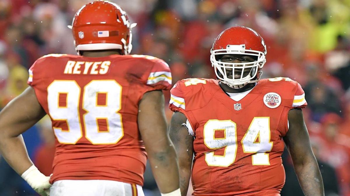 Kansas City Chiefs defensive tackle Jarvis Jenkins (94) walked on the field during a game against the Denver Broncos at Arrowhead Stadium last season in Kansas City, Mo.