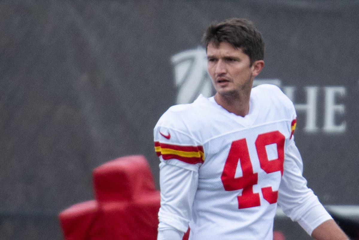 Kansas City Chiefs kicker Matthew Wright during Chiefs practice on Tuesday, Nov. 26, 2024.