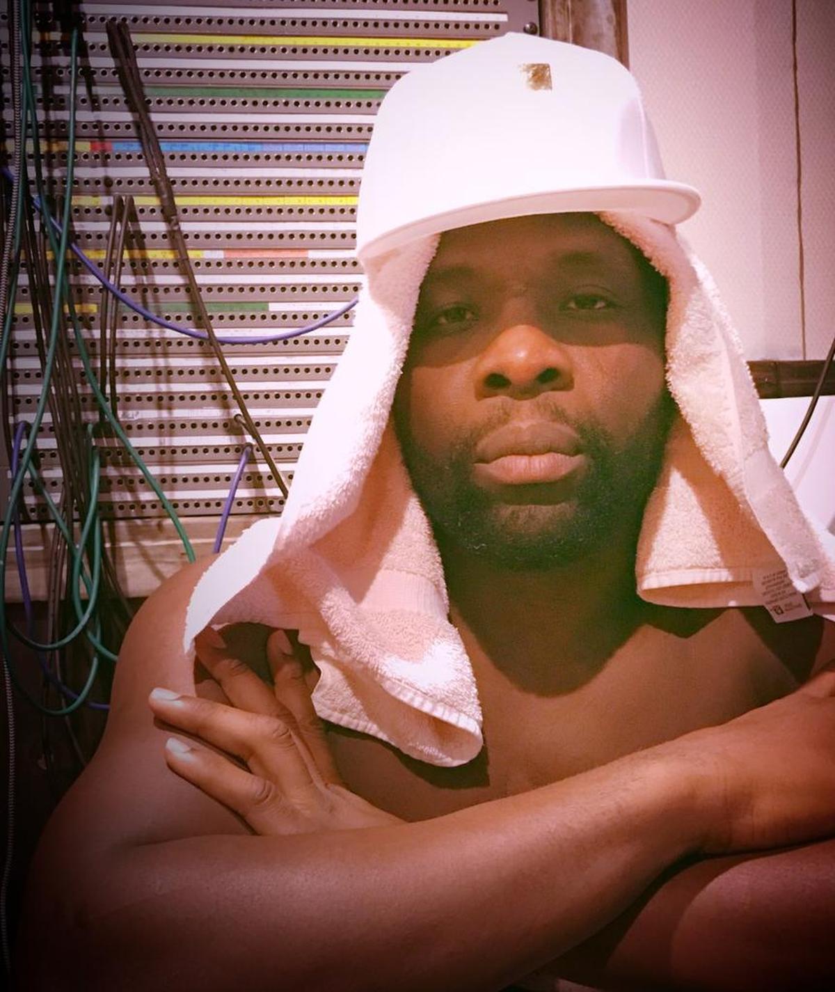 Chiefs outside linebacker Tamba Hali poses for a promotion photo in his studio.