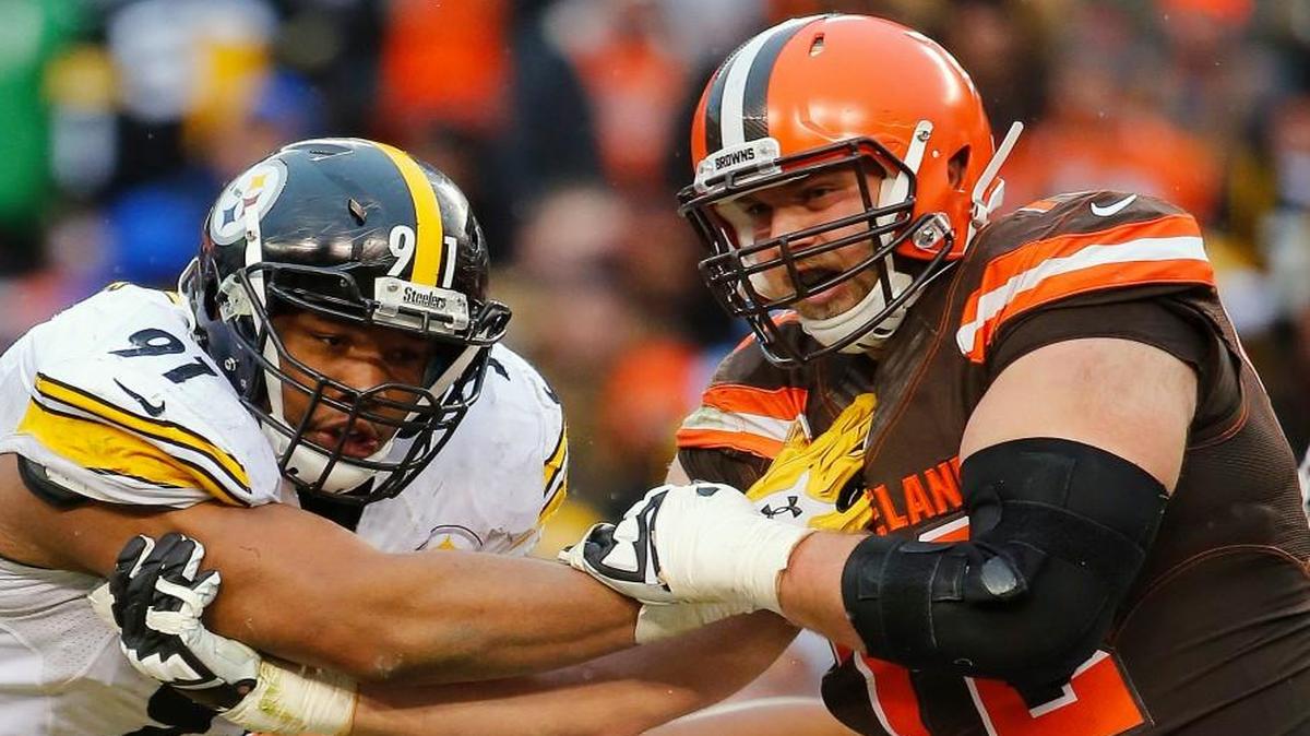 Right tackle Mitchell Schwartz (right) is excited to join a stable situation on the Chiefs’ offensive line under the coaching of Andy Reid. And yes, he knows about KC’s barbecue, too.