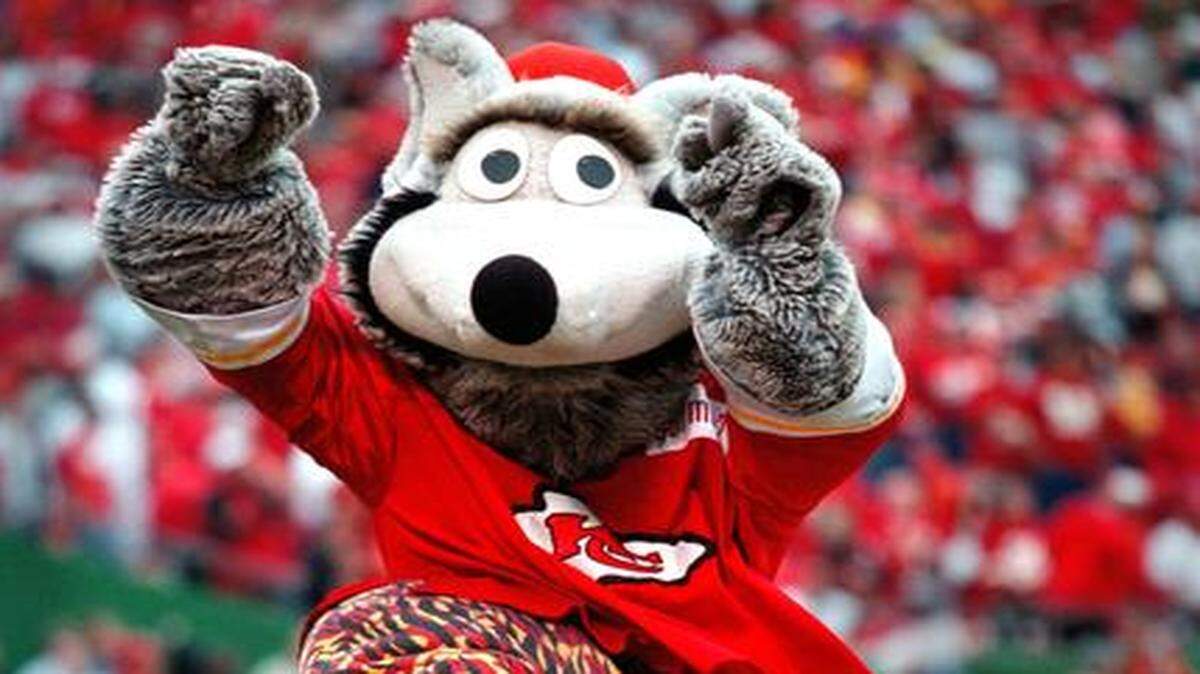 
KC Wolf is the mascot for the Kansas City Chiefs. 
