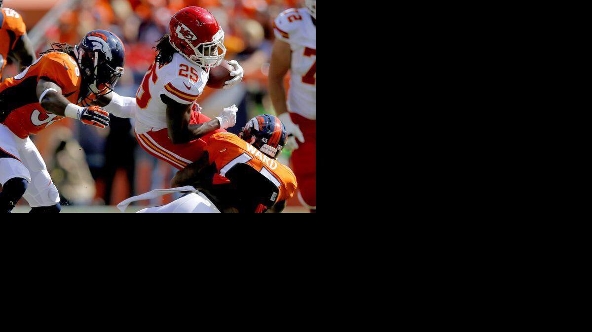 
Kansas City Chiefs running back Jamaal Charles was injured during last Sunday’s game at Denver.
