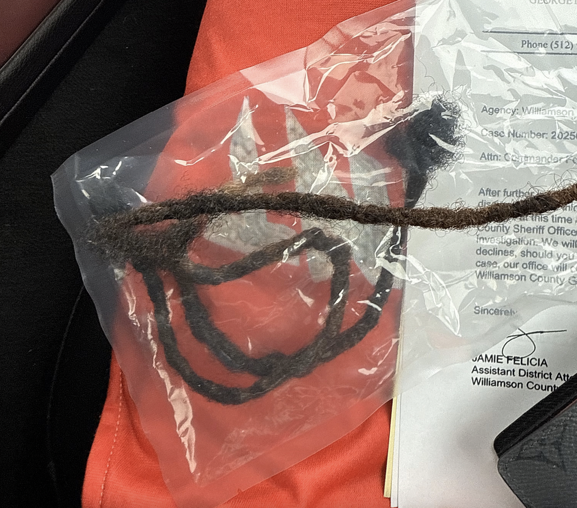 Xavier Worthy’s dreadlocks are part of photo evidence in his lawsuit petition filed Monday, March 24, 2025.