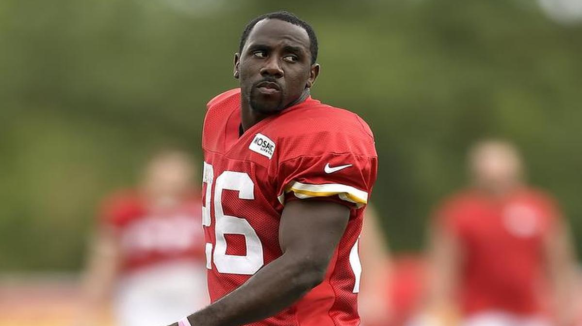 Kansas City Chiefs running back C.J. Spiller walked to the sidelines after a tream training camp practice in August in St. Joseph.