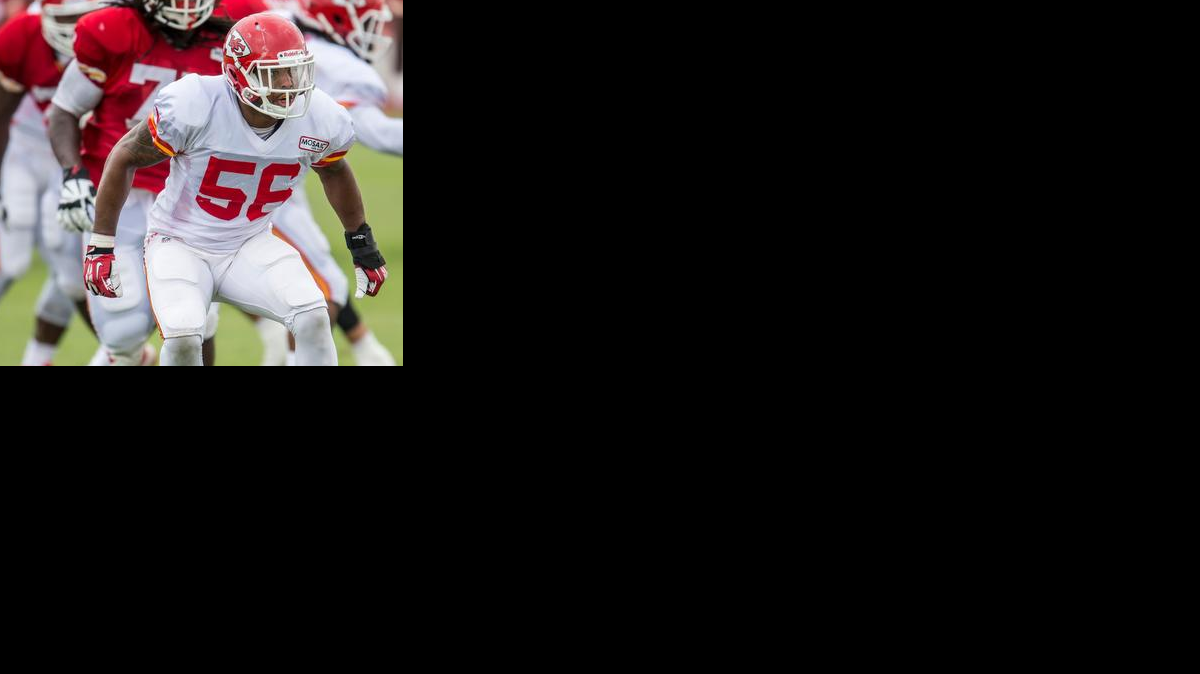 
Chiefs linebacker Derrick Johnson, who tracked a running play Saturday in training camp, needs only 19 tackles to break the franchise record. 
