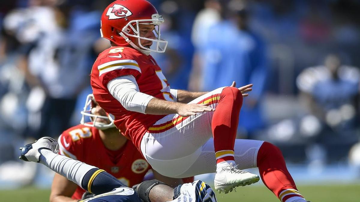 Chiefs kicker Cairo Santos, who has been placed on injured reserve due to a lingering groin injury, was hit by Chargers safety Rayshawn Jenkins during a field-goal attempt in the second quarter of Sunday’s game. Jenkins was penalized for roughing the kicker.