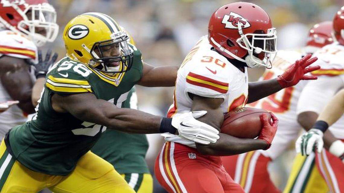 
The Chiefs are keeping five running backs, which is unorthodox. Joe McKnight (pictured )offers a greater offensive ceiling, but Cyrus Gray is a valued special teamer.
