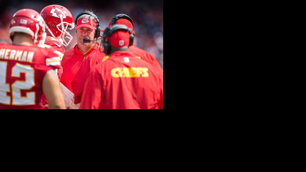 
“You do lose guys, but we also played a lot of guys on the offensive line last year due to injury,” Chiefs offensive coordinator Doug Pederson (center) said of recent roster changes. “You hate to see guys go in free agency, but we just know it’s the nature of the business we’re in. But the next guy steps up. That’s always been the M.O.”



