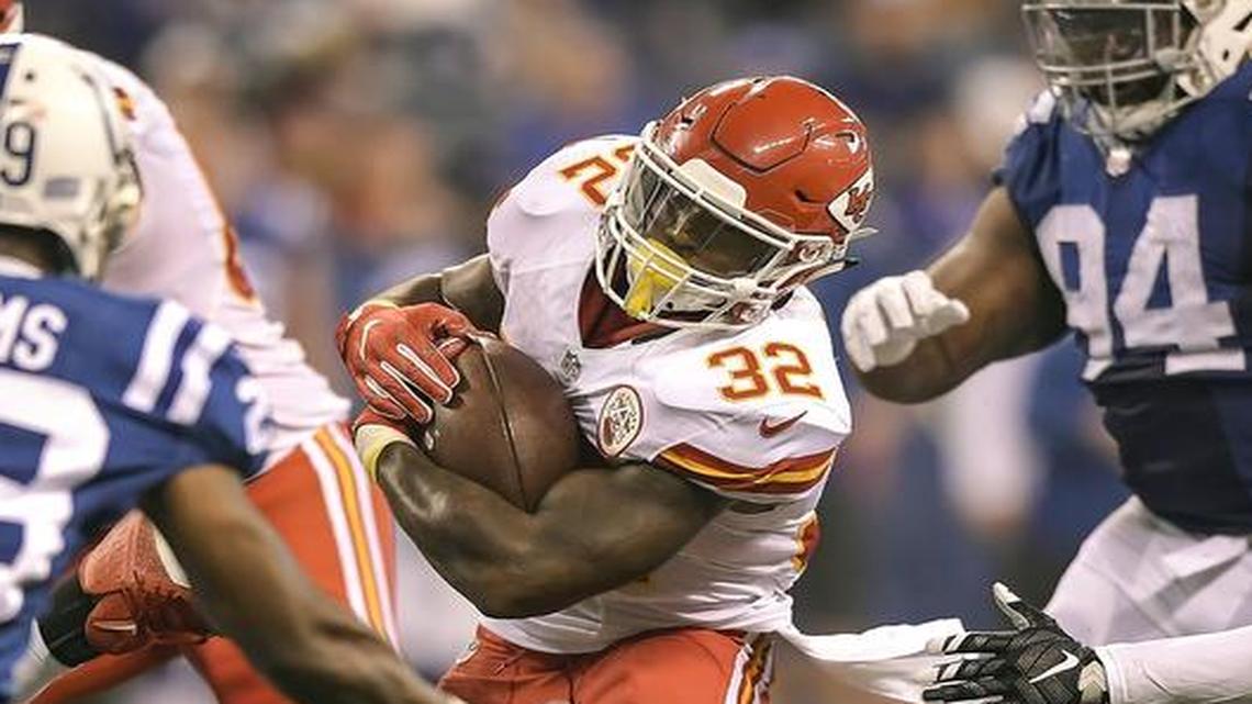 Chiefs running back Spencer Ware left Sunday’s game against the Colts because of a concussion.