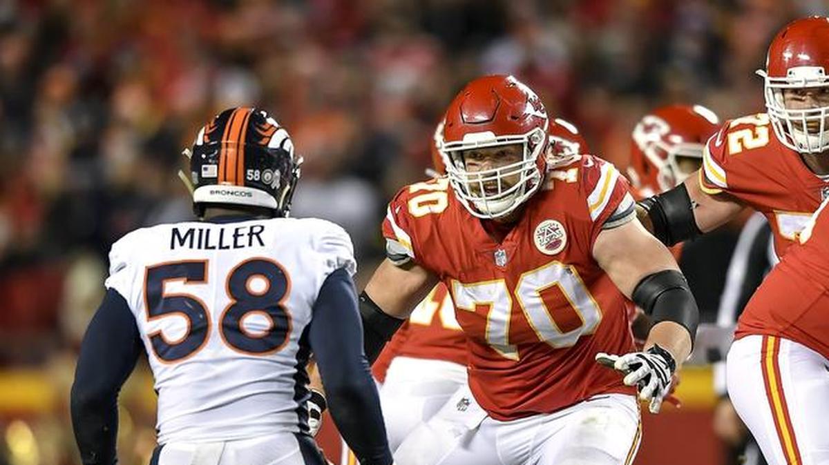 Bryan Witzmann (70) has become a key component to the Chiefs’ offensive line.