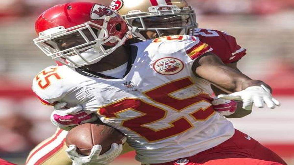 
Chiefs running back Jamaal Charles only needs to rush for 53 yards to pass Priest Holmes for the No. 1 spot on the franchise’s all-time list.



