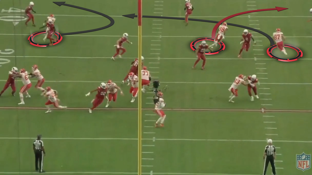Chiefs crossing routes.