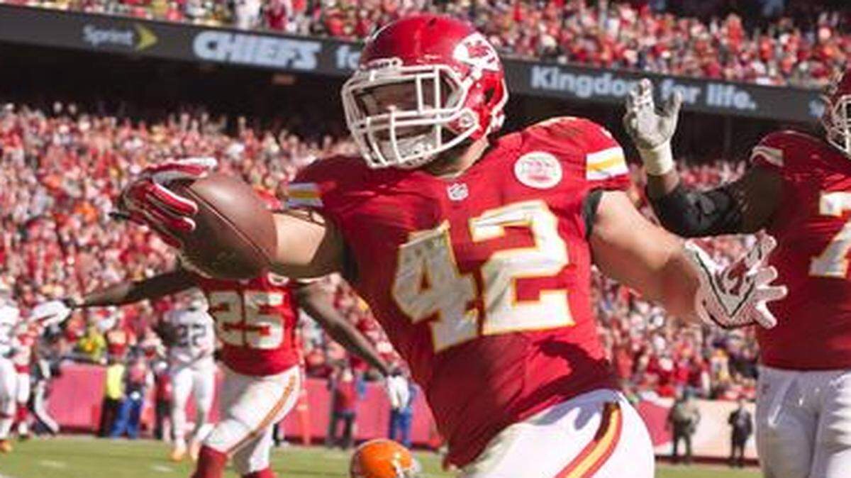 
Kansas City Chiefs fullback Anthony Sherman scored a touchdown against the Cleveland Browns last October.
