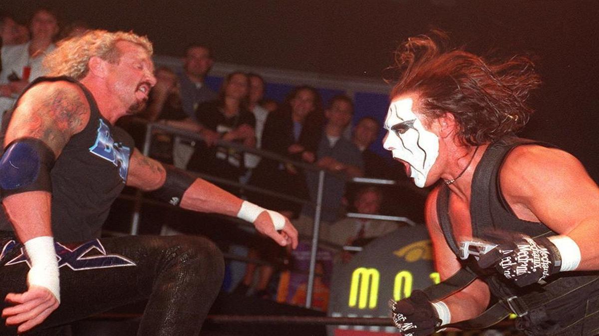 
Steven Borden Jr., a tight end who is trying out for the Chiefs during their three-day rookie minicamp, is familiar with living in the shadow of a famous father. His father, Steven Borden Sr., is the professional wrestler Sting (right), shown here in a 1999 file photo with fellow wrestler Diamond Dallas Page.
